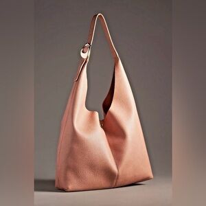 🤍Anthropologie The Love Knot Slouchy Bag w/pouch Buckle Edition in Mauve (Rare)